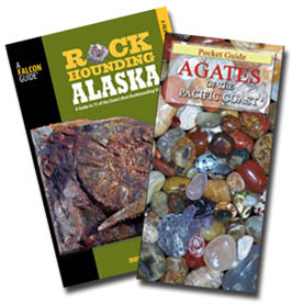 Rockhounding Alaska - By Montana Hodges: guide to the rocks, minerals and fossils legally found and collected within the state. The book contains a light, a site-by-site guide to approximately 70 collecting locations. Included with every site will be clear concise driving directions, a GPS position. In Stock for immediate shipping. Save on shipping of this package, with - 4FACETS.com FREE Shipping to U.S. destinations by USPS media mail.$21.95.